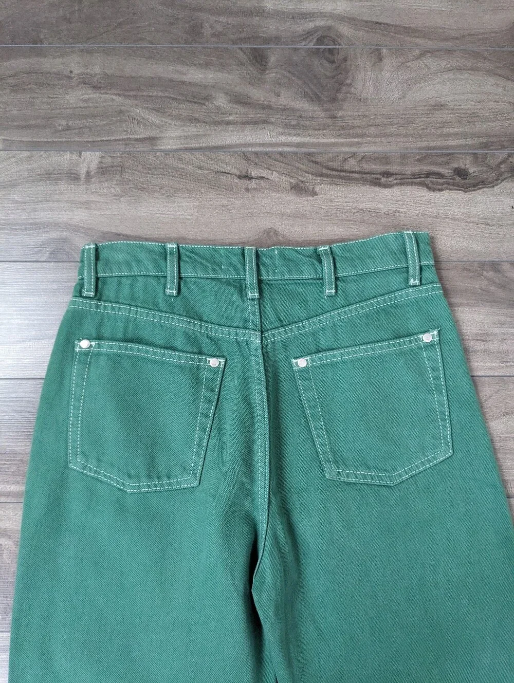Reformation Women's Jeans Cowboy High Rise Straight Jeans Green Size 28 - Picture 10 of 12
